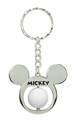 Disney Mickey Golf Ball Spinner Pewter Key Ring Key Accessory Poster