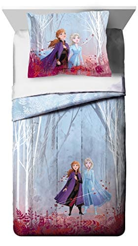 Jay Franco Disney Frozen 2 Forest Spirit Twin/Full Comforter & Sham Set, Mutli Poster