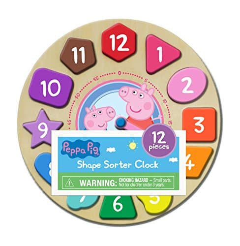 Peppa Pig Shape Sorter Clock Puzzle (12Piece) Poster