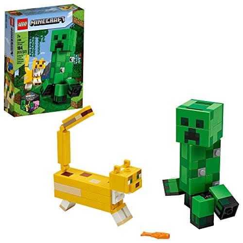 LEGO Minecraft Creeper BigFig and Ocelot Characters 21156 Buildable Toy Minecraft Figure Gift Set for Play and Decoration, New 2020 (184 Pieces) Poster